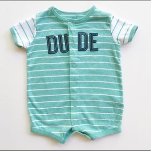 Carter's "DUDE" One Piece Romper (3 mo)